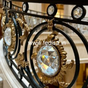 Brass Crystal Railings for Villas CR-1896