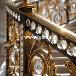 Premium Decorative Brass Crystal Railings CR-1898