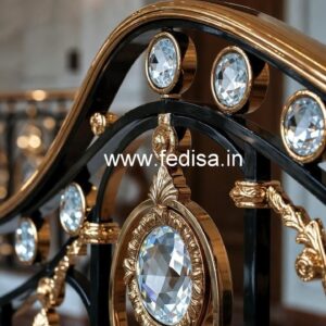 Designer Interior Brass Crystal Railing CR-1906