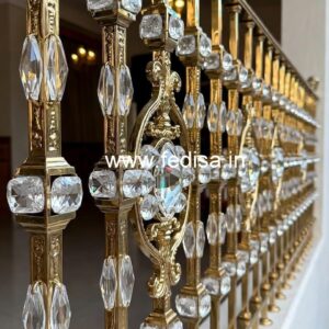 Luxury Home Staircase Brass Crystal Railings CR-1907