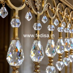 Premium Quality Crystal Brass Railings CR-1908