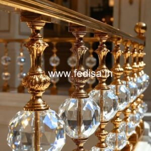 Elegant Stair Design with Brass Crystal CR-1909