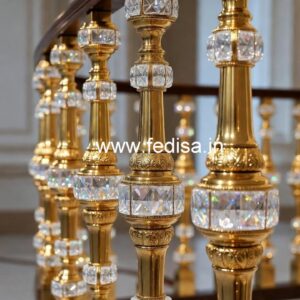 Classic Golden Brass Crystal Railings CR-1912