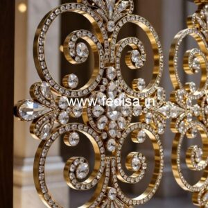 Custom Interior Brass Crystal Railings CR-1917