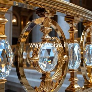 Premium Staircase Design with Brass Crystal CR-1920