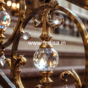Luxury Brass Crystal Railings for Interiors CR-1921