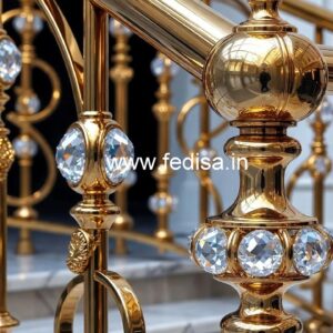 Stylish Brass Crystal Railings for Homes CR-1924
