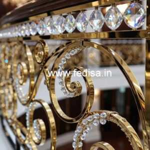 Brass Crystal Railing Design for Luxury Staircase CR-1925