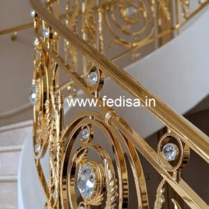 Luxury Brass Crystal Railings for Duplex Homes CR-1930