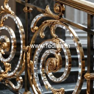 Classic Brass Crystal Railings for Luxury Homes CR-1935