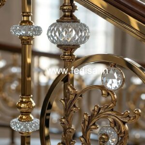 Premium Brass Crystal Staircase Decor CR-1939
