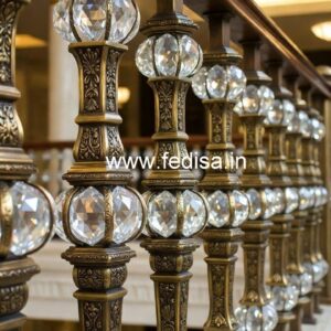 Designer Brass Crystal Railings for Interiors CR-1953