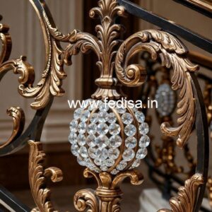 Elegant Brass Crystal Railings for Villas CR-1955