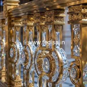 Classic Brass Crystal Railings for Interiors CR-1966