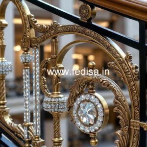 Elegant Brass Crystal Railings with Lighting CR-1968