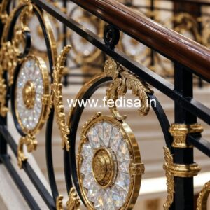 Premium Brass Crystal Railings for Villas CR-1971