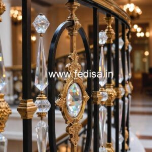 Stylish Interior Brass Crystal Railings CR-1977