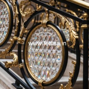 Stylish Brass Crystal Railings for Interiors CR-1983