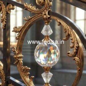 Stylish Brass Crystal Railing for Modern Homes CR-1989