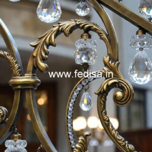 Premium Brass Crystal Railings for Staircases CR-1999