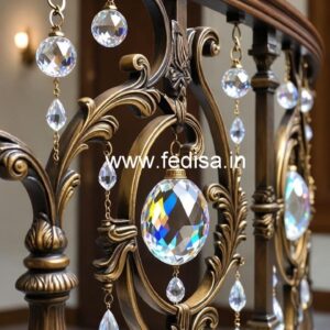 Stylish Brass Crystal Railings for Duplex Homes CR-2001