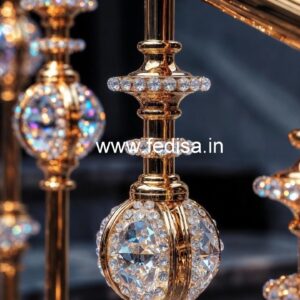 Designer Brass Crystal Railings for Stair Design CR-2003