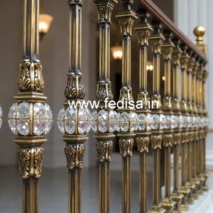 Stylish Brass Crystal Railings for Interior Design CR-2006