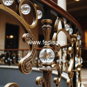 Premium Brass Crystal Railings for Architecture CR-2009