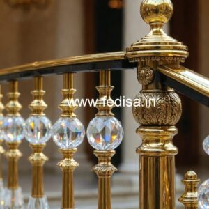 Stylish Brass Crystal Railings for Luxury Interiors CR-2011