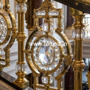 Elegant Brass Crystal Railings for Modern Homes CR-2014
