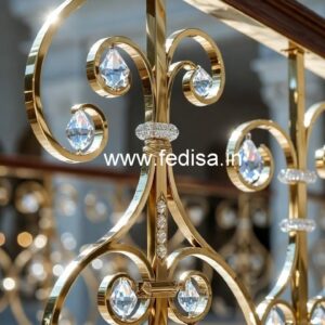 Elegant Brass Crystal Railings for Home Interiors CR-2018