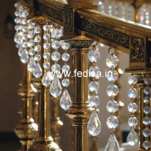 Elegant Brass Crystal Staircase Railing Designs CR-2021