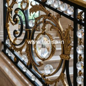 Premium Brass Crystal Railing for Luxury Interiors CR-2022