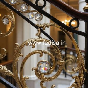 Modern Brass Crystal Railing Designs for Homes CR-2023