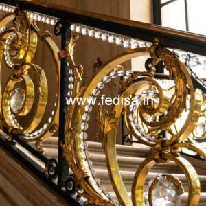 Decorative Brass Crystal Railing for Interiors CR-2026