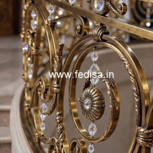 Custom Brass Crystal Railing Designs CR-2029