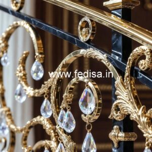 Premium Staircase Brass Crystal Railings CR-2043