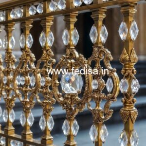 Luxury Stair Railings with Brass Crystal CR-2049