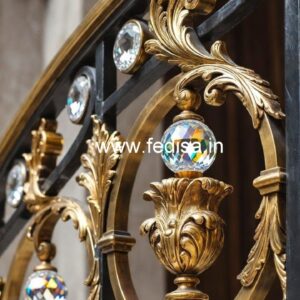 High-End Brass Crystal Railing for Villas CR-2056