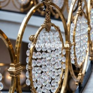 Luxury Brass Crystal Railings for Apartments CR-2061