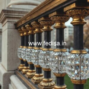 Elegant Brass Crystal Railings for Homes CR-2062
