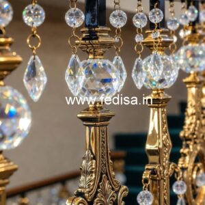 Stylish Brass Crystal Railings for Luxury Homes CR-2067
