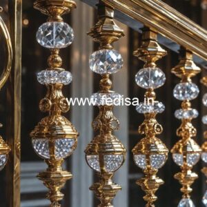 Luxury Brass Crystal Railings for Modern Homes CR-2068