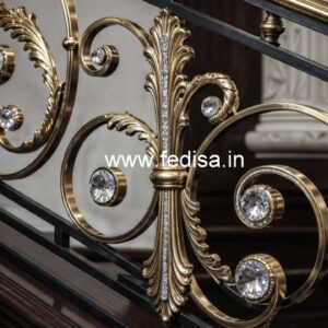 Designer Brass Crystal Railings for Modern Interiors CR-2070