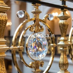 Stylish Brass Crystal Railings for Staircases CR-2075