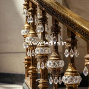 Stylish Brass Crystal Railings for Apartments CR-2082