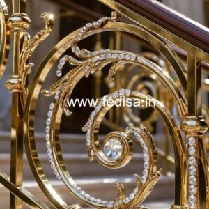 Premium Brass Crystal Railings for Stair Design CR-2095