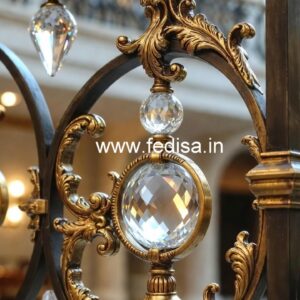 Top Brass Crystal Staircase Designs for Interiors CR-2102