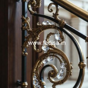 Designer Brass Crystal Railings for Grand Staircases CR-2106