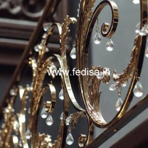 Luxury Brass Crystal Railings for Classic Homes CR-2107